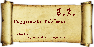 Bugyinszki Kámea névjegykártya